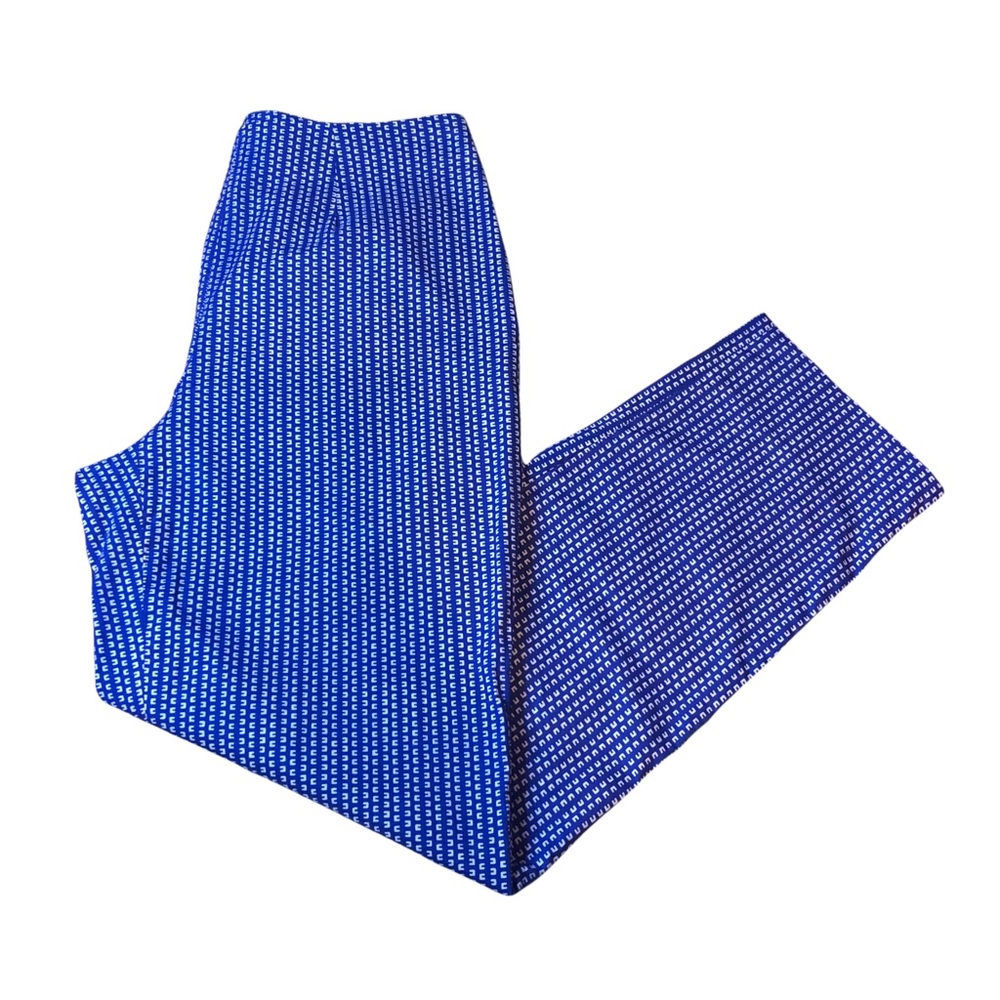 Piazza Sempione Audrey Blue Printed Cropped Pants size 6